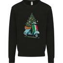 Christmas Scooter Xmas MOD Moped Mens Sweatshirt Jumper Black