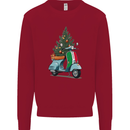 Christmas Scooter Xmas MOD Moped Mens Sweatshirt Jumper Red