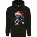 Christmas Scuba Diving Skull Xmas Hat Childrens Kids Hoodie Black