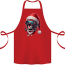 Christmas Scuba Diving Skull Xmas Hat Cotton Apron 100% Organic Red