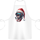 Christmas Scuba Diving Skull Xmas Hat Cotton Apron 100% Organic White