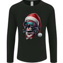Christmas Scuba Diving Skull Xmas Hat Mens Long Sleeve T-Shirt Black