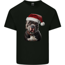 Christmas Staffy Staffordshire Bull Terrier Dog Kids T-Shirt Childrens Black