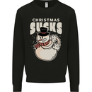 Christmas Sucks Bah Humbug Snowman Xmas Mens Sweatshirt Jumper Black