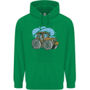 Christmas Tractor Farming Farmer Xmas Childrens Kids Hoodie Irish Green