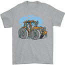 Christmas Tractor Farming Farmer Xmas Mens T-Shirt 100% Cotton Sports Grey