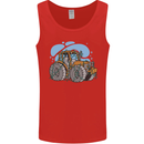Christmas Tractor Farming Farmer Xmas Mens Vest Tank Top Red