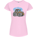Christmas Tractor Farming Farmer Xmas Womens Petite Cut T-Shirt Light Pink