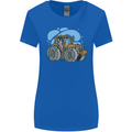Christmas Tractor Farming Farmer Xmas Womens Wider Cut T-Shirt Royal Blue