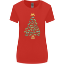 Christmas Video Game Controller Tree Joypad Xmas Womens Wider Cut T-Shirt Red