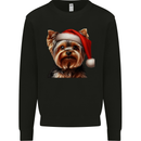 Christmas Yorkshire Terrier Dog Xmas Yorkie Mens Sweatshirt Jumper Black