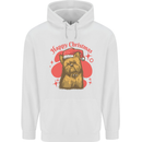 Christmas Yorkshire Terrier Xmas Yorkie Dog Mens 80% Cotton Hoodie White
