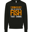 Chub Worst Fish That Swims Funny Fishing Mens Sweatshirt Jumper Black
