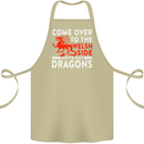 Come to the Welsh Side Dragons Wales Rugby Cotton Apron 100% Organic Khaki