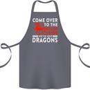 Come to the Welsh Side Dragons Wales Rugby Cotton Apron 100% Organic Steel