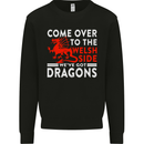 Come to the Welsh Side Dragons Wales Rugby Kids Sweatshirt Jumper Black