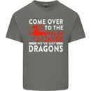 Come to the Welsh Side Dragons Wales Rugby Kids T-Shirt Childrens Charcoal