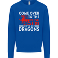 Come to the Welsh Side Dragons Wales Rugby Mens Sweatshirt Jumper Royal Blue