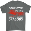 Come to the Welsh Side Dragons Wales Rugby Mens T-Shirt 100% Cotton Charcoal