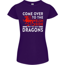 Come to the Welsh Side Dragons Wales Rugby Womens Petite Cut T-Shirt Purple
