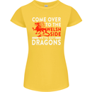 Come to the Welsh Side Dragons Wales Rugby Womens Petite Cut T-Shirt Yellow
