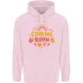 Coming Soon New Baby Pregnancy Pregnant Childrens Kids Hoodie Light Pink