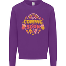Coming Soon New Baby Pregnancy Pregnant Kids Sweatshirt Jumper Purple