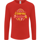 Coming Soon New Baby Pregnancy Pregnant Mens Long Sleeve T-Shirt Red