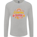 Coming Soon New Baby Pregnancy Pregnant Mens Long Sleeve T-Shirt Sports Grey
