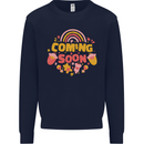 Coming Soon New Baby Pregnancy Pregnant Mens Sweatshirt Jumper Navy Blue