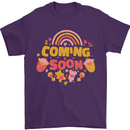 Coming Soon New Baby Pregnancy Pregnant Mens T-Shirt 100% Cotton Purple