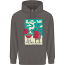 Cow BBQ Funny Grilling Food Mens 80% Cotton Hoodie Charcoal