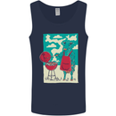 Cow BBQ Funny Grilling Food Mens Vest Tank Top Navy Blue