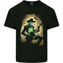 Cowboy Rock Skull Country Music Guitar Mens Cotton T-Shirt Tee Top Black