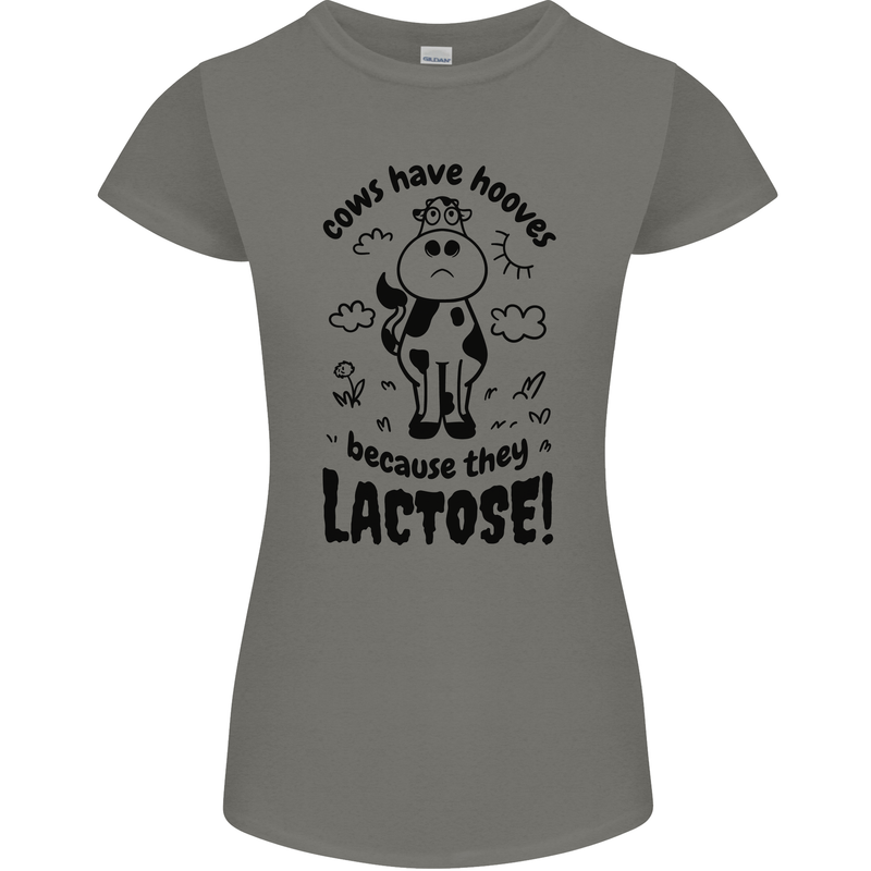 Cows Have Hooves Because They Lack Toes Womens Petite Cut T-Shirt Charcoal