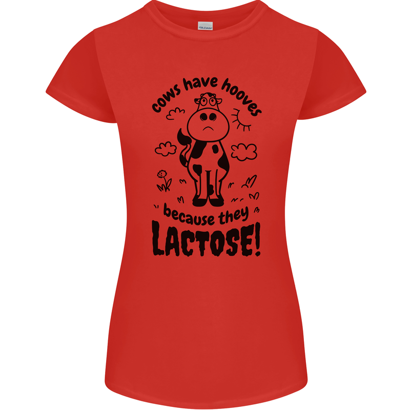 Cows Have Hooves Because They Lack Toes Womens Petite Cut T-Shirt Red