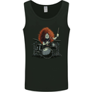Crazy Drummer Heavy Metal Rock Music Drumming Mens Vest Tank Top Black