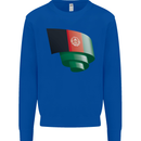 Curled Afghanistan Flag Afghan Day Football Kids Sweatshirt Jumper Royal Blue