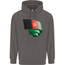 Curled Afghanistan Flag Afghan Day Football Mens 80% Cotton Hoodie Charcoal