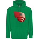 Curled Albania Flag Albanian Day Football Mens 80% Cotton Hoodie Irish Green