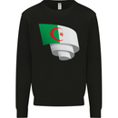 Curled Algeria Flag Algerian Day Football Mens Sweatshirt Jumper Black
