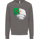 Curled Algeria Flag Algerian Day Football Mens Sweatshirt Jumper Charcoal