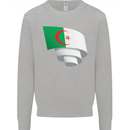 Curled Algeria Flag Algerian Day Football Mens Sweatshirt Jumper Sports Grey