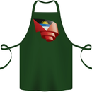 Curled Antigua and Barbuda Flag Day Football Cotton Apron 100% Organic Forest Green
