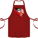 Curled Antigua and Barbuda Flag Day Football Cotton Apron 100% Organic Maroon