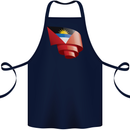 Curled Antigua and Barbuda Flag Day Football Cotton Apron 100% Organic Navy Blue