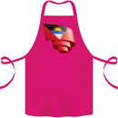 Curled Antigua and Barbuda Flag Day Football Cotton Apron 100% Organic Pink