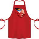 Curled Antigua and Barbuda Flag Day Football Cotton Apron 100% Organic Red