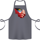 Curled Antigua and Barbuda Flag Day Football Cotton Apron 100% Organic Steel