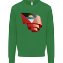 Curled Antigua and Barbuda Flag Day Football Kids Sweatshirt Jumper Irish Green